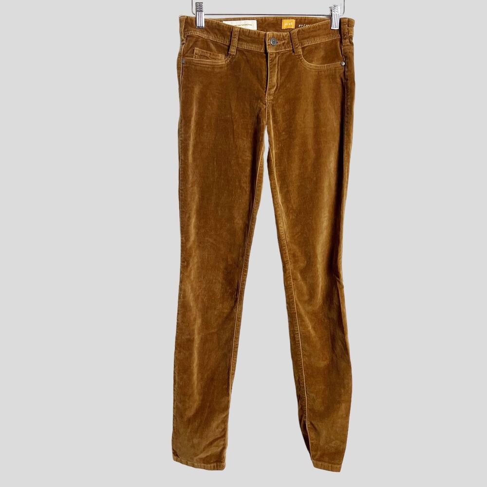 Anthropologie Pilcro and the Letterpress Brown Fit Serig Velvet Skinny Pants 26